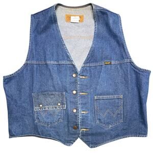 Wrangler Authentic Jean Jacket Vest size XXL